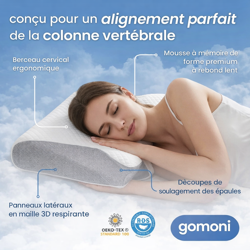 Oreiller Ergonomique - Gomoni™